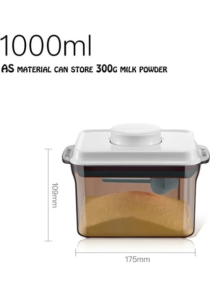 Kuru Süt Kutusu 1000ML Tarzı Hava Geçirmez Gıda Saklama Kabı Mekanik Silikon Conta Bpa Içermeyen Taşınabilir Süt Tozu Saklama Kutusu Momcare Formül Kabı (Yurt Dışından)