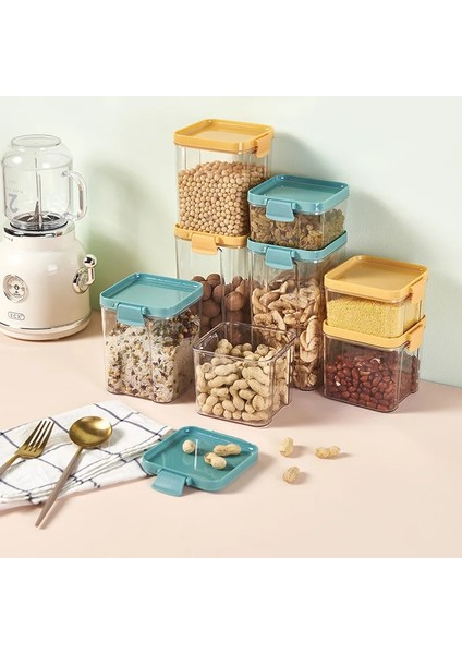 460MLŞEFFAF Stil Plastik Mutfak Şeffaf Saklama Kutusu Mühürlü Kavanoz Tahıllar Fasulye Depolama Organizatör Gıda Kapları Buzdolabı Saklama Kutuları (Yurt Dışından) modelleri