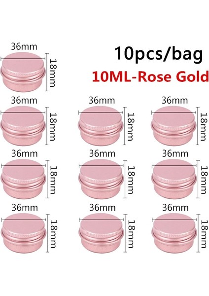 Gül Altın 10ML Stili Krem Balsamı Tırnak Mum Kozmetik Konteyner Kutusu Için Mlmlml Alüminyum Teneke Kavanoz (Yurt Dışından)