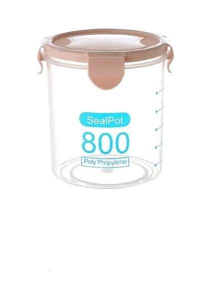 M-Pembe 800ML Stili Mutfak Şeffaf Gıda Koruma Mühürlü Konteyner Depolama Kapaklı Tank Plastik Tahıl Aperatif Organizatör Mutfak Aksesuarları (Yurt Dışından)