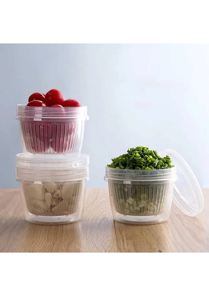 Otherhouse Mutfak Saklama Kapları Süzgeç Küçük Drenaj Sepeti Gıda Sarımsak Buzdolabı Organizatör Için Şeffaf Plastik Konteyner (Yurt Dışından) fiyatları