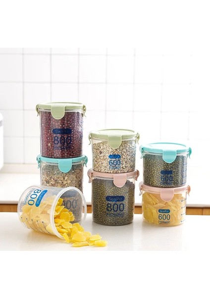 L-Mavi 1000ML Stili Mutfak Şeffaf Gıda Koruma Mühürlü Konteyner Depolama Kapaklı Tank Plastik Tahıl Aperatif Organizatör Mutfak Aksesuarları (Yurt Dışından) modelleri