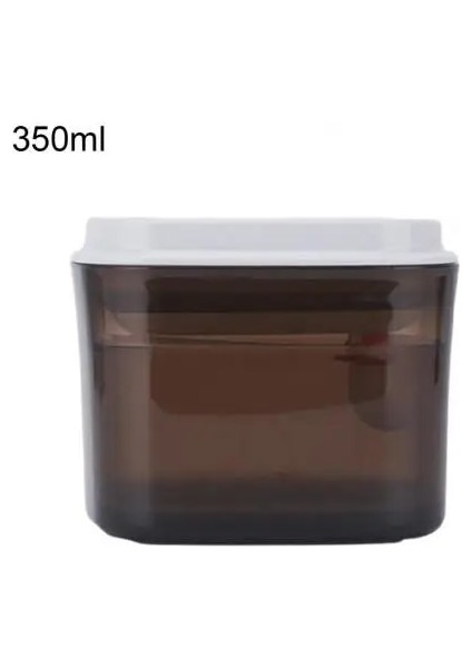 Sarımsı Kahverengi Tarzı 350 ml 350MLMLML Depolama Kavanoz Çok Fonksiyonlu Büyük Kapasiteli Akrilik Pres Tipi Ev Için Kare Gıda Koruma Kutusu Konteyner (Yurt Dışından)