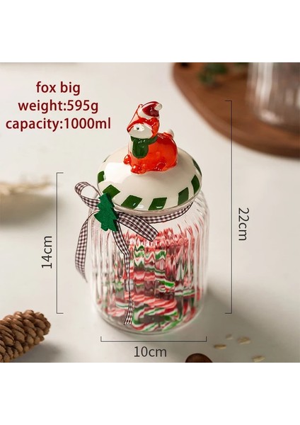 Tilki Büyük Stil Avrupa Tarzı Noel Mühürlü Cam Şeker Kavanoz Ev Depolama Kavanoz Kurutulmuş Meyve Kavanoz Roma Şekerlik Yurt Aperatif Kavanoz Mühürlü Kavanoz (Yurt Dışından)