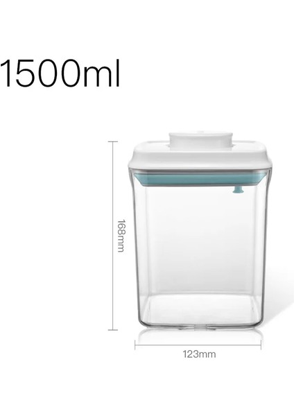 Kare 1500ML Stili Hava Geçirmez Gıda Saklama Kabı Mekanik Silikon Conta Bpa Içermeyen Taşınabilir Süt Tozu Saklama Kutusu Momcare Formül Kabı (Yurt Dışından)