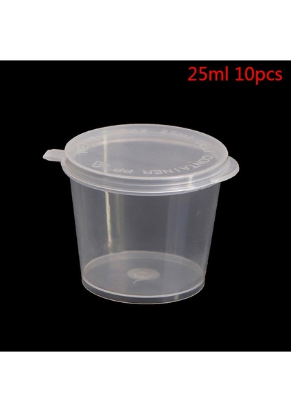 25ML Tarzı Lear Gıda Küçük Sos Kapları Ambalaj Kutu & Kapak Taşınabilir Tek Kullanımlık Taşınabilir Plastik Bardaklar (Yurt Dışından)