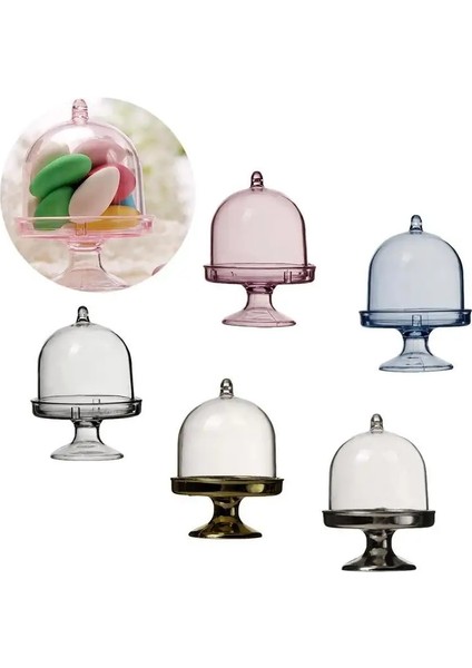 Bir Stil 1 Adet Şeffaf Plastik Şeker Kutusu Yuvarlak Dıy Depolama Standı Malzeme Kutusu Mini Kek Şeker Paketleme Kutusu (Yurt Dışından) fırsatları