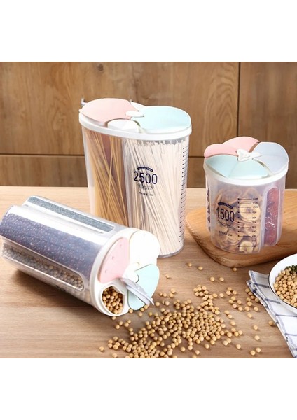 3 Izgara-Yeşil Stil Mühürlü Plastik Tahıl Dağıtıcı Saklama Kutusu Mutfak Gıda Tahıl Pirinç Konteyner Güzel Mutfak Pirinç Saklama Kutusu Un Tahıl Depolama (Yurt Dışından)