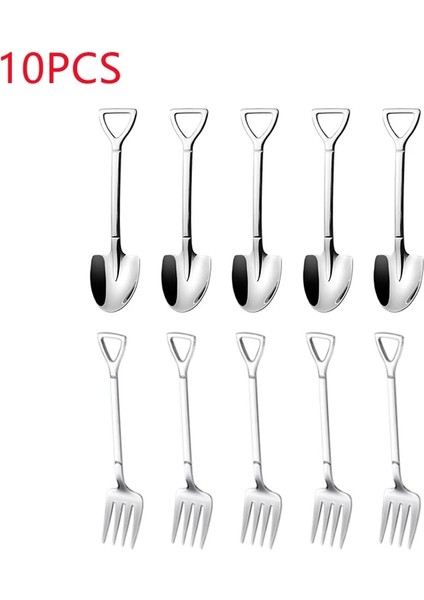 10 Adet Gümüş Bir Stil Paslanmaz Çelik Kahve Kaşığı Karpuz Kürek Tatlı Çatal Kaşığı Dondurma Kaşığı Çay Kaşığı Karıştırma Kaşığı Yılbaşı Hediyeleri (Yurt Dışından) fiyatları
