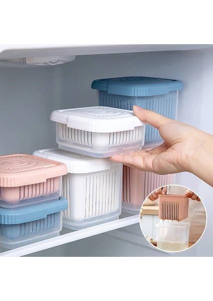 Beyaz 260ML Tarzı Mini Buzdolabı Organizatör Mutfak Buzdolabı Saklama Kutusu Drenaj Mühürlü Zencefil Konteyner Sebzelik Enkaz Buzdolabı Saklama Kutuları Tepsisi (Yurt Dışından) fiyatları