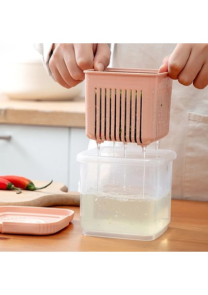Beyaz 260ML Tarzı Mini Buzdolabı Organizatör Mutfak Buzdolabı Saklama Kutusu Drenaj Mühürlü Zencefil Konteyner Sebzelik Enkaz Buzdolabı Saklama Kutuları Tepsisi (Yurt Dışından) indirimleri