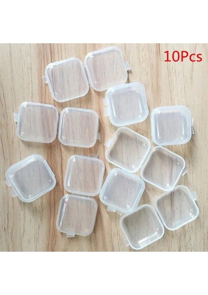 10 Adet Tarzı Lot Yeni Taşınabilir Şeffaf Flip Takı Hap Saklama Kutusu Kare Plastik Küçük Saklama Kutuları Kılıf Şeffaf Organizatör Kutuları (Yurt Dışından)