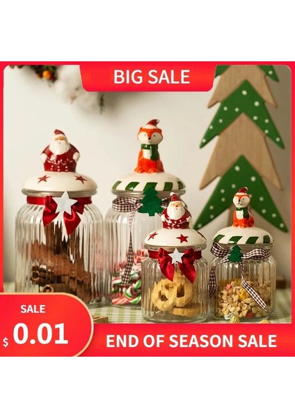 Tilki Büyük Stil Avrupa Tarzı Noel Mühürlü Cam Şeker Kavanoz Ev Depolama Kavanoz Kurutulmuş Meyve Kavanoz Roma Şekerlik Yurt Aperatif Kavanoz Mühürlü Kavanoz (Yurt Dışından) fiyatları