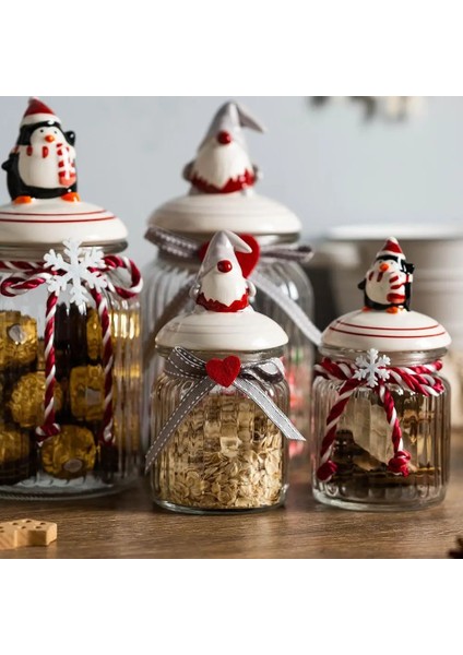 Tilki Büyük Stil Avrupa Tarzı Noel Mühürlü Cam Şeker Kavanoz Ev Depolama Kavanoz Kurutulmuş Meyve Kavanoz Roma Şekerlik Yurt Aperatif Kavanoz Mühürlü Kavanoz (Yurt Dışından) modelleri