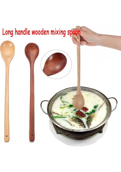 No.1 Tarzı Japon Tarzı Uzun Saplı Tahta Kaşık Doğal Katı Büyük Ahşap Çorba Kaşığı Çay Kaşığı Sofra Lapası Tatlı Karıştırma Kaşığı (Yurt Dışından) fiyatları