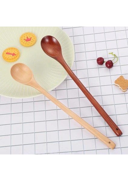 No.1 Tarzı Japon Tarzı Uzun Saplı Tahta Kaşık Doğal Katı Büyük Ahşap Çorba Kaşığı Çay Kaşığı Sofra Lapası Tatlı Karıştırma Kaşığı (Yurt Dışından) modelleri
