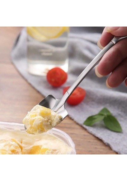 Gümüş 4A Stili Ovel Kaşık Paslanmaz Çelik Çay Kaşığı Dondurma Için Yaratıcı Kahve Kaşığı Tatlı Kaşık Sofra Çatal Bıçak Seti (Yurt Dışından) indirimleri