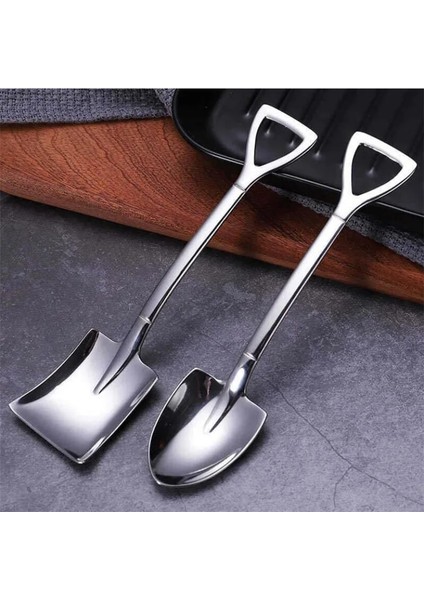 F Stili 304 Yaratıcı Retro Kürek Kahve Kaşığı Paslanmaz Çelik Tatlı Kaşığı Karpuz Kaşığı Dondurma Kaşığı Ucu Kürek Düz Kürek (Yurt Dışından) modelleri