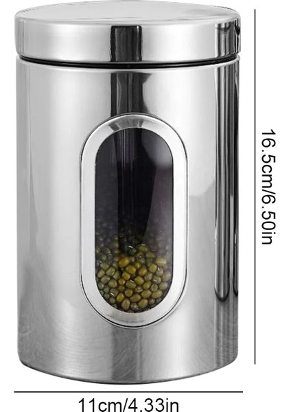 Açık Yeşil Tarzı Mutfak Teneke Kutu Paslanmaz Çelik Tahıl Saklama Kabı Görünür Çay Kahve Kapaklı Kavanoz, Kırmızı (Yurt Dışından) fırsatları