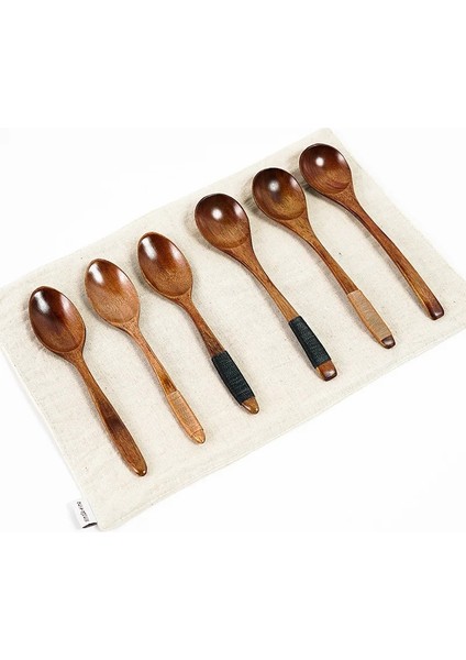B Tarzı 1 Adet Uzun Kaşık Ahşap Japonkore Tarzı 27X5CM Doğal Ahşap Uzun Saplı Yuvarlak Kaşık Çorba Pişirme Için Karıştırma Karıştırma (Yurt Dışından)