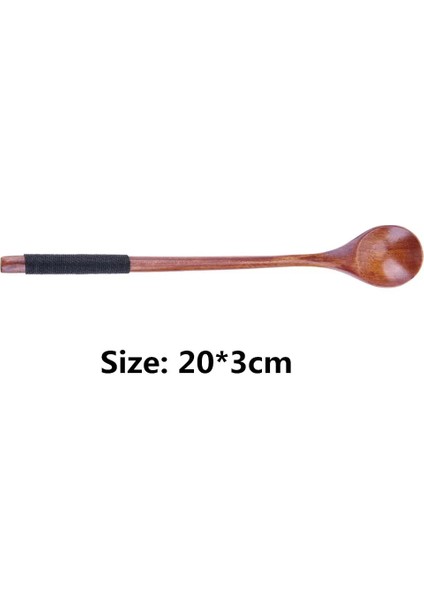 Bir Stil 1 Adet Uzun Kaşık Ahşap Kore Tarzı 10.es 100% Doğal Ahşap Uzun Saplı Yuvarlak Kaşık Çorba Pişirme Için Karıştırma Karıştırma (Yurt Dışından)