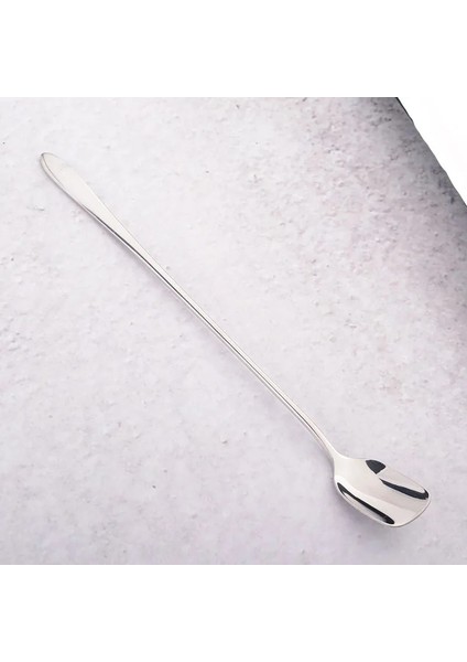 Gümüş Tarzı 1 Parça 2 Adet Uzun Kaşık Kahve Paslanmaz Çelik Renkli Karıştırma Süt Çay Kaşığı Tatlı Dondurma Kaşığı Çatal Bıçak Takımı Mutfak Bar Araçları (Yurt Dışından)