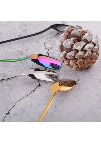 Gümüş Tarzı 1 Parça 2 Adet Uzun Kaşık Kahve Paslanmaz Çelik Renkli Karıştırma Süt Çay Kaşığı Tatlı Dondurma Kaşığı Çatal Bıçak Takımı Mutfak Bar Araçları (Yurt Dışından) indirimleri