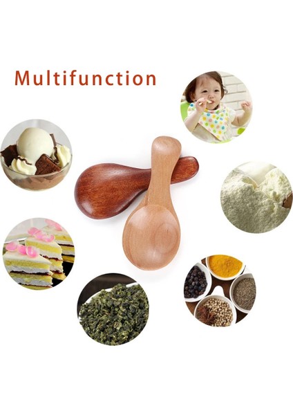 No.4 Tarzı Ev Yaşam Tuz Tahta Kaşık Şeker Kaşığı Küçük Mini Çeşni Kepçe Mutfak Aletleri Pişirme Araçları Çeşni Kepçe Sofra Takımı (Yurt Dışından) fiyatları