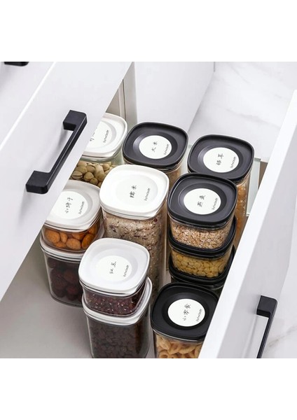 Siyah 520ML Tarzı Gıda Saklama Kabı Mutfak Depolama Tahıl Dağıtıcı Ransparent Hava Geçirmez Kiler Çeşitli Tahıl Organizatör (Yurt Dışından) fırsatları
