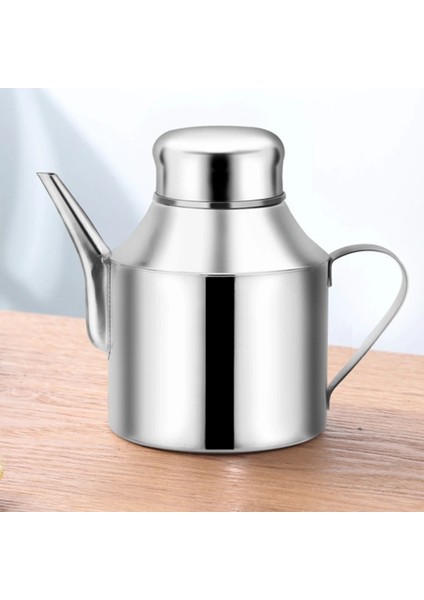 250ML Gümüş Sızdırmaz Mutfak Pişirme Paslanmaz Çelik Ev Cruet Büyük Kapasiteli Sirke Konteyner Yağ Dağıtıcı Baharat (Yurt Dışından)
