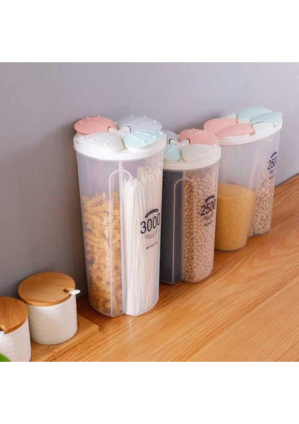 2500ML Tarzı Plastik Bölünmüş Kutu Organizatör Temizle Bpa Içermeyen Plastik Kasa Saklama Kabı Şeker Pamuk Şeker Mutfak Tahıl Kapları (Yurt Dışından) fırsatları