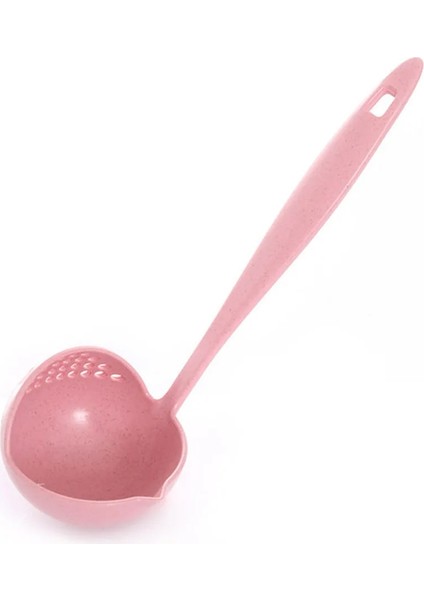 Pembe Stil Sıcak Satış Uzun Saplı Çorba Kaşığı Ev Süzgeç Pişirme Kevgir Mutfak Kepçe Plastik Pota Sofra (Yurt Dışından)