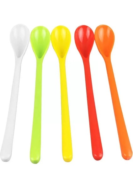 Bir Stil Andy Renk Plastik Uzun Saplı Tatlı Kaşığı Akşam Yemeği Çay Kaşığı Sofra Takımı Karıştırma Kahve Mutfak Kaşık Çorba B1S0 (Yurt Dışından) fırsatları