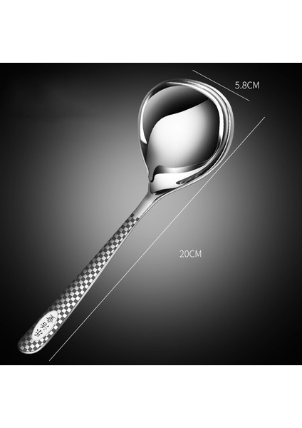 Sb2 Stili Paslanmaz Çelik Çorba Kaşığı Uzun Saplı Ev Içecek Yuvarlak Çorba Kaşığı Işık Lüks Otel Restoran Halka Açık Kaşık Sıcak Satış (Yurt Dışından)