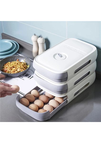 Yeşil Stil Çekmece Tipi Yumurta Saklama Kutusu Buzdolabı Taze Tutma Börek Tutacağı Organizatör Plastik Yumurta Kutusu Tutucu Mutfak Depolama Için Çok (Yurt Dışından) fiyatları