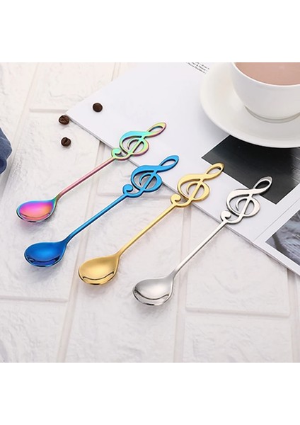 No.1 Tarzı 1 Bilgisayar 7 Renk Çay Kahve Kaşığı Kaşık Uzun Saplı Tatlı Paslanmaz Çelik Eski Çay Kaşığı Içecek Sofra Çiçek Tasarım Gadget'ı (Yurt Dışından) fiyatları