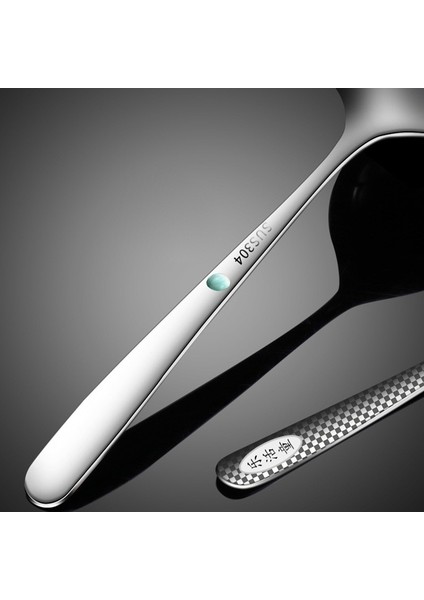 Sb2 Stili Paslanmaz Çelik Çorba Kaşığı Uzun Saplı Ev Içecek Yuvarlak Çorba Kaşığı Işık Lüks Otel Restoran Halka Açık Kaşık Sıcak Satış (Yurt Dışından) indirimleri