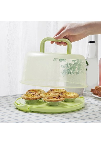 Pembe Tarzı Taşınabilir Kek Saklama Kutusu Yuvarlak Doğum Günü Düğün Mutfak Pişirme Konteyner Tutucu Kek Kutusu Cupcake Tatlı Meyve Depolama Taşıyıcı (Yurt Dışından) fırsatları