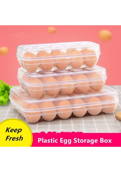 Orta-Iki Adet Tarzı Yumurta Saklama Kutusu Buzdolabı Saklama Kutusu Yumurta Tepsisi Plastik Ev Yumurta Izgarası Mutfak Konteyneri (Yurt Dışından)