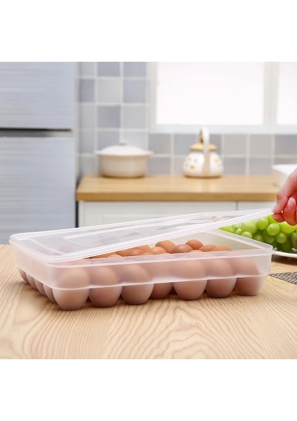 34-Izgara Yumurta Saklama Kutusu Mutfak Buzdolabı Yumurta Tepsi Tutucu Kapaklı Konteyner Plastik Dağıtıcı Hava Geçirmez Taze Koruma (Yurt Dışından)