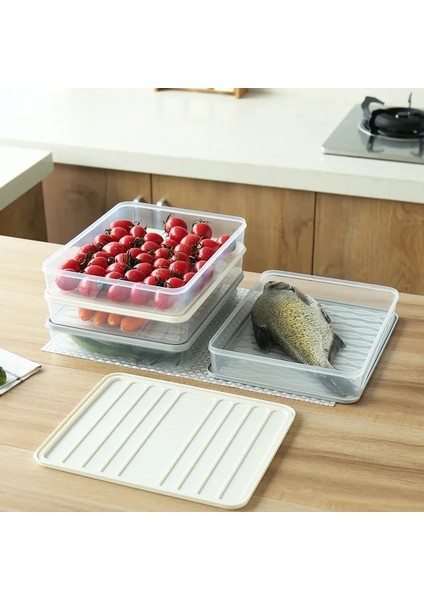 Büyük-Gri Tarzı Oneup Saklama Kabı Mutfak Organizatör Sebze Saklama Kutusu Conta Koruma Konteyner Buzdolabı Mutfak Aksesuarları (Yurt Dışından) fiyatları