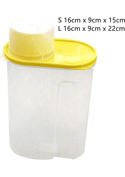A4 Stili L Beden Tahıl Saklama Kutusu Plastik Fasulye Dağıtıcı Konteyner Şeker Kavun Tohumları Mühürlü Kutu Tahıl Pirinç Unu Saklama Şişeleri Kapaklı Kavanoz (Yurt Dışından)