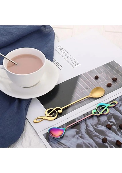 No.6 Tarzı 1 Bilgisayar 7 Renk Çay Kahve Kaşığı Kaşık Uzun Saplı Tatlı Paslanmaz Çelik Eski Çay Kaşığı Içecek Sofra Çiçek Tasarım Gadget'ı (Yurt Dışından) fırsatları