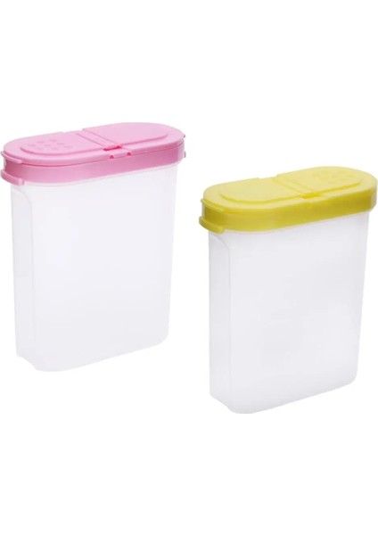 B Tarzı 250ML Mutfak Kutusu Yaratıcı Şeffaf Baharat Mutfak Kapları Öğe Pişirme Baharat Kutusu 2 Kapaklı Çeşni Şişesi Biberlik (Yurt Dışından) fırsatları