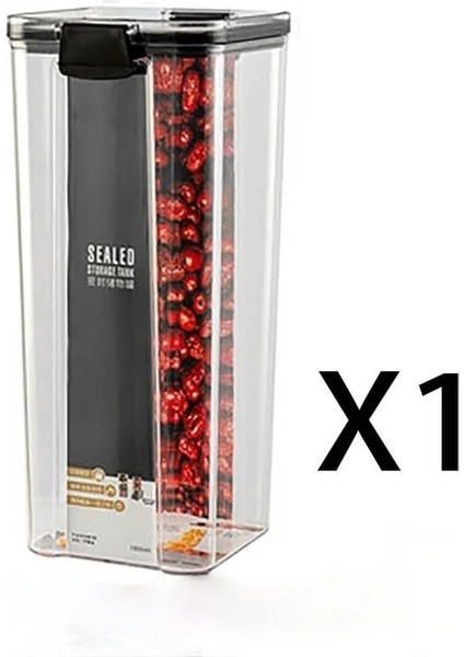 1800ML Tarzı L Set Istiflenebilir Mutfak Mühürlü Kavanoz Plastik Gıda Saklama Kutusu Tahıllı Depolama Tankı Kurutulmuş Meyve Çay Kavanoz Saklama Kapları (Yurt Dışından)