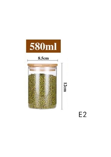8.5X12CM E2 Stili 2 Parça Baharatlar Için Mason Şeker Kavanozu Cam Bambu Kapaklı Konteyner Cam Kavanoz Kapaklı Çerez Kavanozu Mutfak Kavanozları ve Kapakları (Yurt Dışından)