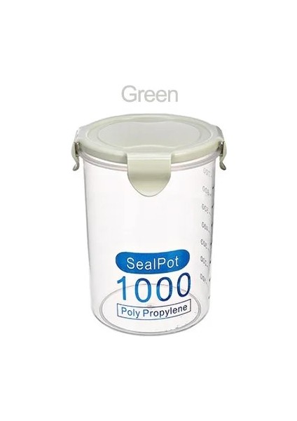YEŞIL-1000ML Tarzı Saklama Kapları Üç Renk Mutfak Saklama Kutusu Sızdırmazlık Gıda Saklama Kabı Koruma Plastik Taze Pot Konteyner (Yurt Dışından)