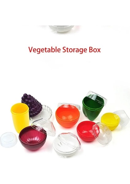 Sarımsak Tarzı Şirin Mutfak Yemekleri Sebzelik Sebze Yemek Kapları Sarımsak Soğan Limon Domates Şekilli Plastik Taze Saklama Kutusu Yeşil Biber (Yurt Dışından)