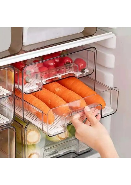 Şeffaf-S Tarzı Buzdolabı Saklama Kutusu Temizle Gıda Saklama Kovaları Meyve Sebze Et Dondurucu Buzdolabı Istiflenebilir Dolap Mutfak Çekmecesi Organizatör (Yurt Dışından) fiyatları