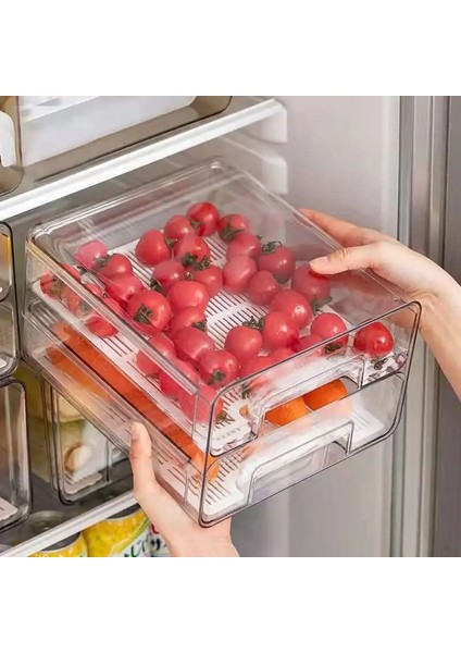 Şeffaf-S Tarzı Buzdolabı Saklama Kutusu Temizle Gıda Saklama Kovaları Meyve Sebze Et Dondurucu Buzdolabı Istiflenebilir Dolap Mutfak Çekmecesi Organizatör (Yurt Dışından) modelleri